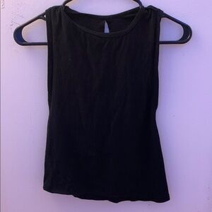 Chic Black Sleeveless Tank Top open back